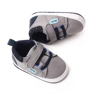 Baby Boy Shoes Canvas High Top Casual Soft Sole Newborn Sport Walking 0-18 Months 3