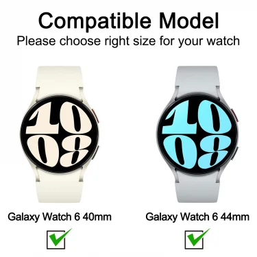 Tempered Glass Case For Samsung Galaxy Watch 6 40mm 44mm Screen Protector Glass Shell For Samsung Galaxy Watch 6 Bumper Cover 2