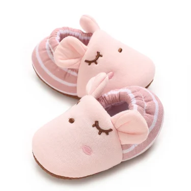 Cute baby Slippers Toddler Baby Boy Girl Knit Crib Shoes Cute Cartoon Anti-slip Prewalker Baby Slippers 3