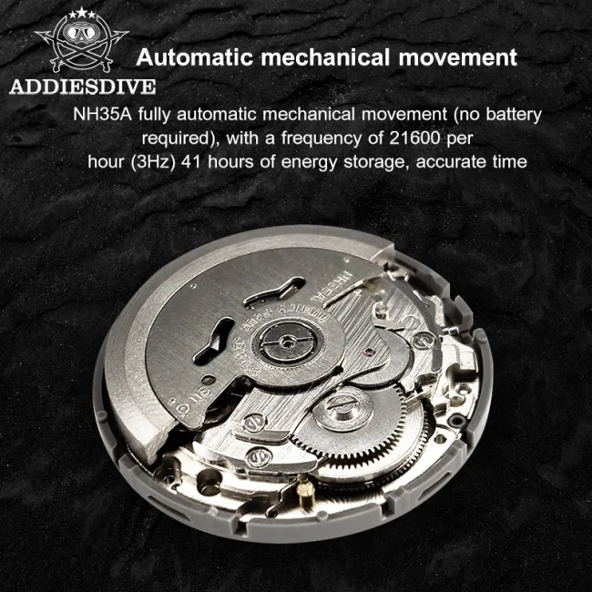 ADDIESDIVE Business Vintage Leather Wrist Watch Waterproof Automatic Mechanical Steel Watch Man European American Casual Watch 6