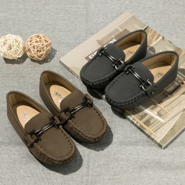 Spring Summer Kids Shoes Boy Girl Casual Shoes Breathable Brown Rubber Sole Children's Boys Girls Flat Leather Shoes Moccasins 4