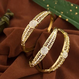 Sunspicems Gold Color Arabic Bracelet Bangle Crystal Women Charm Bracelet Set Dubai Muslim Wedding Jewelry Morocco Bridal Gift 1