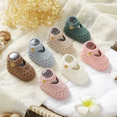 Baby Shoes Knit Newborn Boy Girl Footwear Fashion Cute Solid 0-18M Toddler Clothes Accessories Infant First Bed Boots Super Soft 6