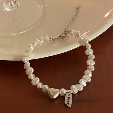 925 Sterling Silver Bracelet Pearls Knots Bracelet for Women Fashion Heart Pearls Irregular Bracelet Luxury Party Jewelry Gift 1