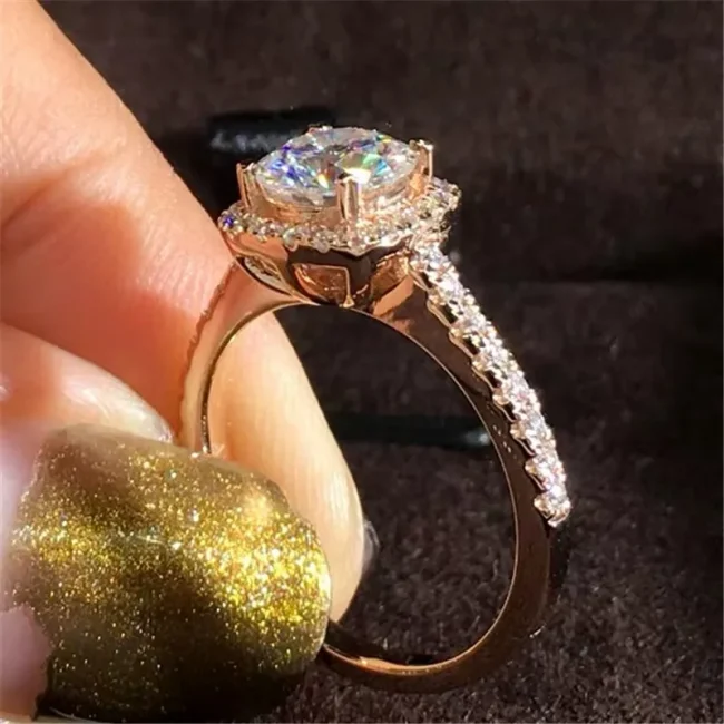 CC Jewelry Fashion Rings For Women‘s Ring Luxury Gold Color Square Stone Anneau Engagement Bijoux Bridal Wedding Ring CC627 3