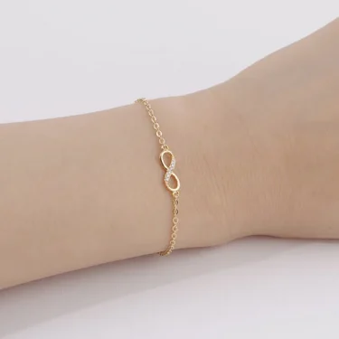 Kinitial Hot Infinity Number 8 Chain Bracelet CZ Infinity Bracelets for Women Men Friendship Bracelets Bohemian Charm Jewelry 4