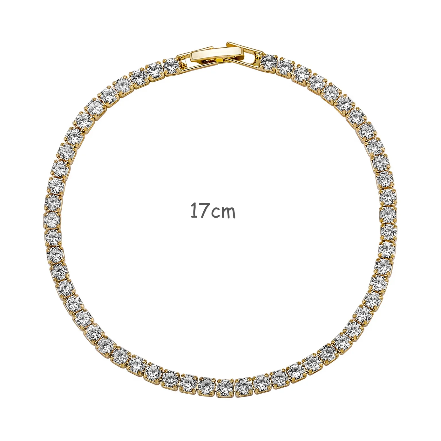 Luxury Classic Full of Rhinestones 18K Gold Plated Bracelets For Women Sparkling Simple Zircon Bracelets Jewelry Birthday Gifts 6