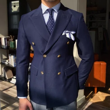Solid Wedding Men Suits Blazer Bridegroom Business Groom Wear Tuxedo Jacket Formal Costume Homme Party Prom Double Breasted Coat 2