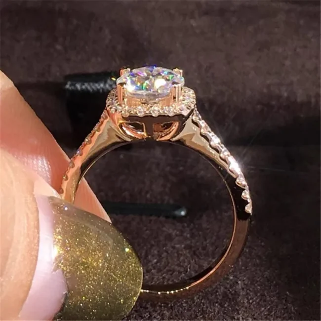 CC Jewelry Fashion Rings For Women‘s Ring Luxury Gold Color Square Stone Anneau Engagement Bijoux Bridal Wedding Ring CC627 4