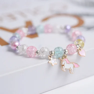 Popcorn Bead Sweet Bracelet For Children Women Cute Cloud Flower Pendant Bracelets Kids Girls Charm Wish Bracelet Wholesale 1