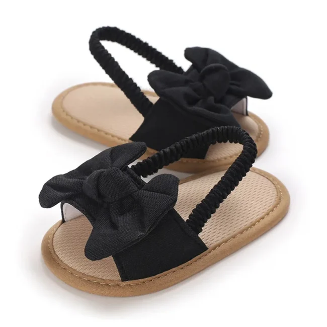Cute Bowknot Baby Sandals for Girl Shoes Summer Princess Soft Sole Non-slip Open Toe Walking Infant Shoes for Beach Slippers 3