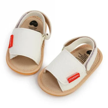 Classic Leather Baby Sandals Baby Boys Baby Girls Non-slip Solid Color Bow Baby Walking Soft Rubber Bottom Hundred Garden Shoes 1