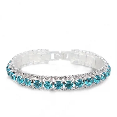 New Arrival 925 Sterling Silver Silve Women Classic Jewelry Holiday Gift Clear Red Cubic Zircon Bracelet& Bangle Wholesale 6