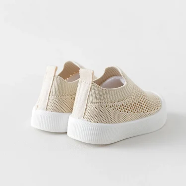 Casual Comfortable Solid Color Slip On Low Top Woven Shoes For Baby Boys, Breathable Lightweight Walking Shoes For All Seasons 2