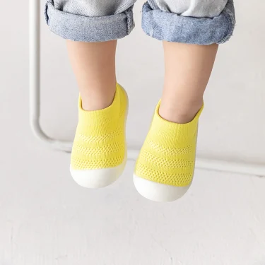 Summer Mesh Breathable Simple Baby First Walker Toddler Shoes Soft Bottom Lightweight Kids Girls Boys Slip-On Casual Sneakers 3