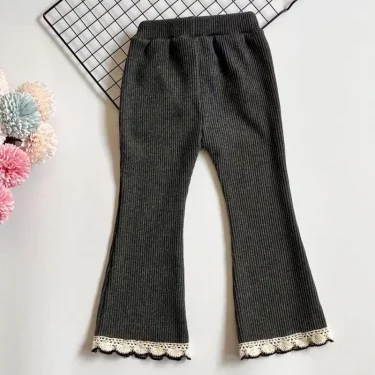Girls Pants Long Trousers Cotton Gray Spring Autumn Teenagers Baby's Kids Pants Outdoor Teenagers Children's Clothing 4