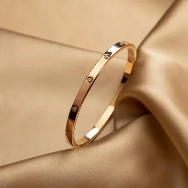 Gold Plating Lover Bracelets&Bangles for Women Rose Gold Color Stainless Steel Charming CZ Cuff Bracelet Luxury Jewellery Gifts 5