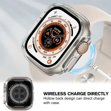 TPU Case Cover for Apple Watch Ultra 49mm Bumper NO Screen Protector Protective Scratch-Resistant Frame for iWatch 8 45mm 41mm 4