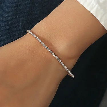 1Pieces of Ladies Transparent Shiny Crystal Bracelet 27 Colors Full Rhinestone Elastic Bracelet Women Wristband Bracelet Gift 2