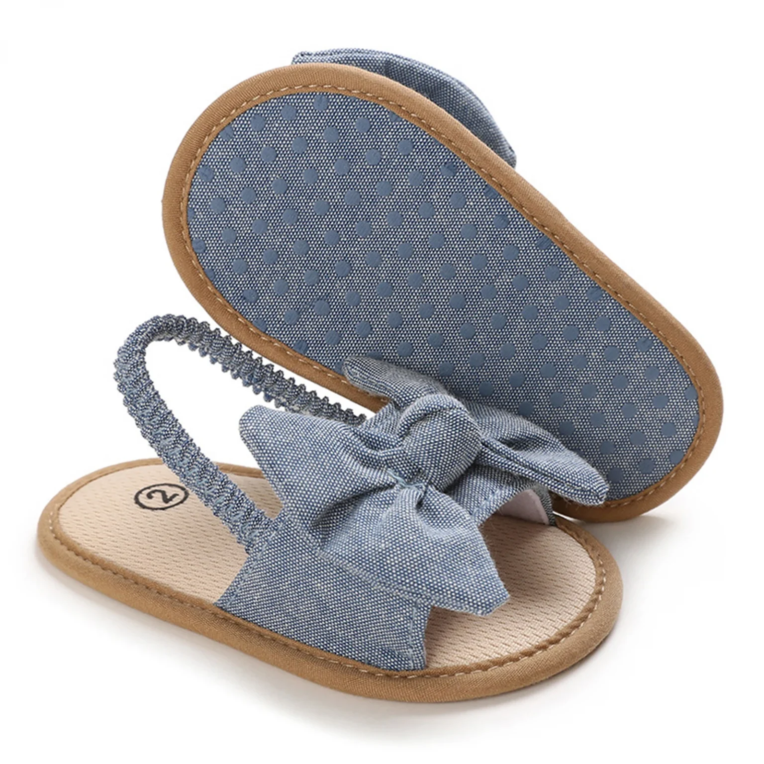 Cute Bowknot Baby Sandals for Girl Shoes Summer Princess Soft Sole Non-slip Open Toe Walking Infant Shoes for Beach Slippers 2