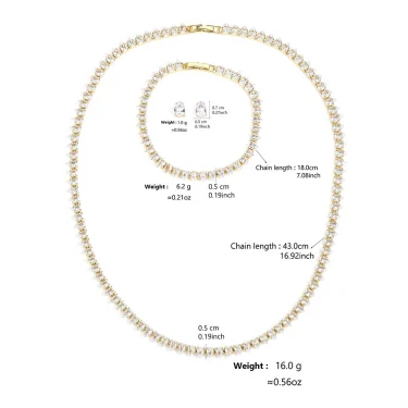 ZAKOL Luxury Water Drop Zirconia Jewelry Sets For Women Sparkling Necklace Earrings Bracelet Bridal Wedding Party Jewelry Sets 6