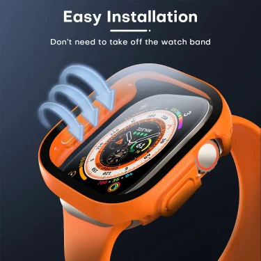 Glass+ Cover For Apple Watch case Ultra 2 49mm smartwatch Bumper+Screen Protector Tempered iwatch series apple watch Accessories 2
