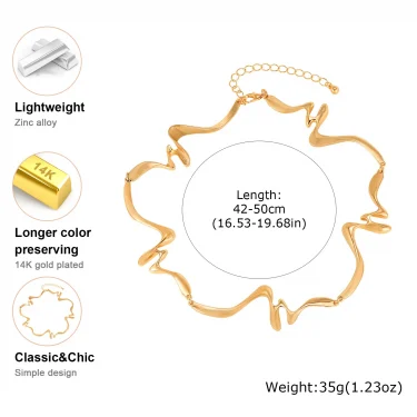 Punk Wave Open Cuff Bangles for Women, Adjustable Irregular Arm Bracelet Jewelry Accessories 6