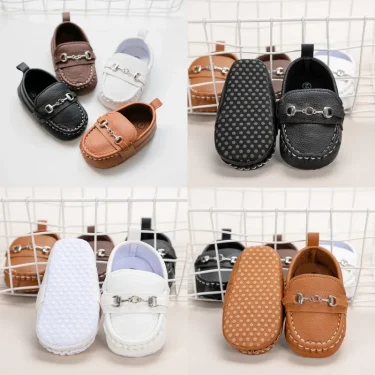 Leisure and Lightweight Male Baby Leather Shoes Soft and Comfortable British Style Baby Walking Shoes 0-18 Months Baptism 1