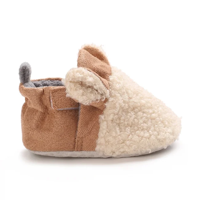 NEW Color block Toddler 0-18M Winter Snow Baby Warm Shoes Newborn Soft Sole First Walkers Shoes for Baby Girls Boys Infant Shoes 6