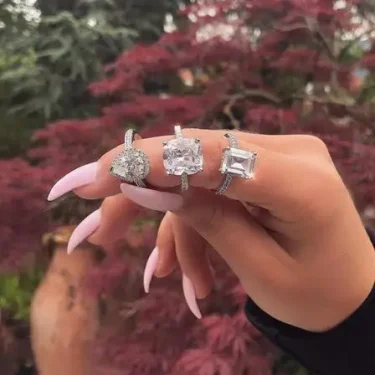 925 Sterling silver fashion Female Ring 3ct AAAAA cz Promise Wedding Band Rings for Women Bridal Finger Party Jewelry Gift 5