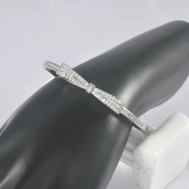 Luxury Zircon Bow Bell Bracelet Bracelet Hand Jewelry Decor For Women Girl For Gift Party 4