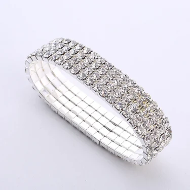 Hot Sale Multiple Styles Fashion Crystal Stretch Shine Bracelets For Women Couple Girlsfriend Bangles Wedding Bridal Gifts 2025 3