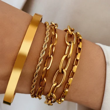 Stainless Steel Bracelet New design multi-style bracelet patchwork Light Luxury Premium Bracelet For Women Jewelry Party Wear 1