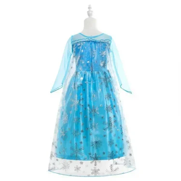 Disney Girls Cospaly Snow Queen Elsa Costumes Kids Carnival Party Prom Gown Robe-Playing Children Clothes Frozen Princess Dress 3