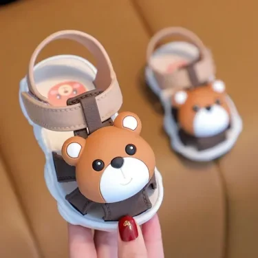 High Quality Comfortable Breathable Baby Children Outdoor Sandals Simple Versatile Cute Cartoon Boys Girls Infants Walking Shoes 1
