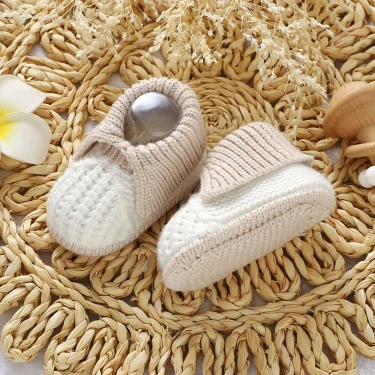 Newborn Baby Shoes Knit Boy Girls Footwear Fashion Patchwork 0-18M Toddler Clothes Accessories Infant First Bed Boots Cute Solid 3