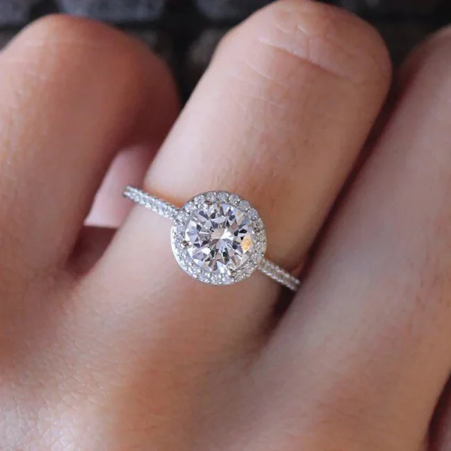 Wedding Proposal Solitaire Rings For Women Female Silver Color Square Zirconia Crystal Engagement Marriage Ring Jewellry R781 1