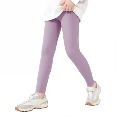 Autumn Solid Kid Leggings Girl Thin Tights Sweatpants 2-12Y Child Casual Length Pants Spring Toddler Skinny Cropped Trousers 3