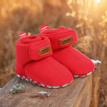 Newborn Baby Boy Girl Soft Fleece Booties Stay On Infant Slippers Socks Shoe Non Skid Gripper Toddler First Walkers Winter Ankle 5