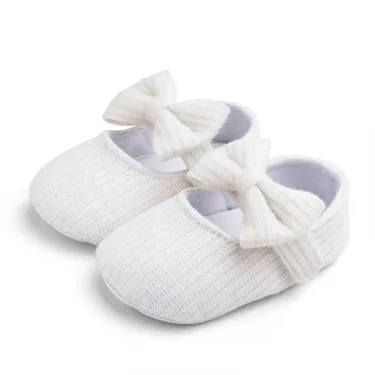 Baby Girls Anti-Slip Shoes Knitted Floral Prewalkers Cotton Summer Toddler Girls First Walkers Infant Soft Sole Shoes 0-18M 2