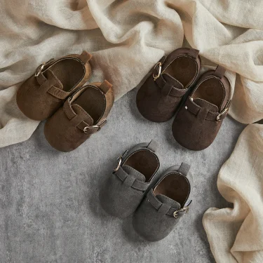 Fashion New Baby Flats Shoes Moccasins Soft Sole Non-slip First Walkers Indoor Outdoor Rubber Toddler Shoes for Girls Boys 2