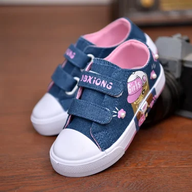 Children's Canvas Shoes For Kids Breathable Flat Sneakers Toddler Boy Girl Denim Casual Trainers New Spring Runing Leisure Shoes 3