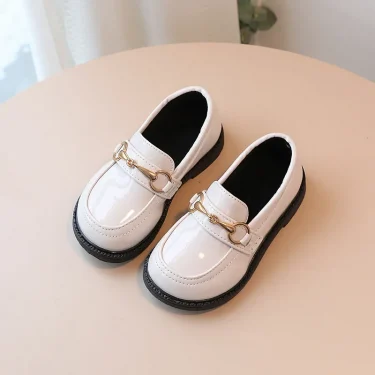 British Style Children Leather Shoes Breathable Slip on Loafers for Kids Boys Student Performance Shoes Toddler Girl Moccasins 3