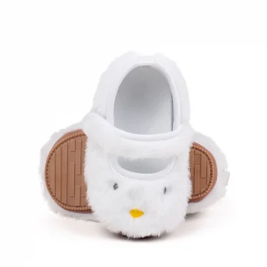 Cute Baby Girl Casual Shoes Spring and Autumn Warm Plush Three Colors TPR Sole Anti Slip Cartoon Design Prewalker Shoes BHF4220 3
