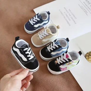 Canvas Sneakers Baby Boys Girls Shoes First Walkers Infant Toddler Anti-Slip Soft Sole Classical Newborn Baby Shoes 0-18 Month 1