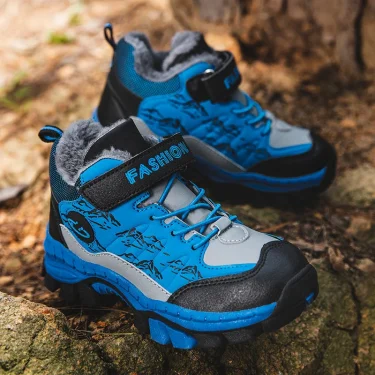 New Winter Camp Boys Mountain Climbing Shoes Fashion Kids Teenage Hook & Loop Children Sport Shoe 4