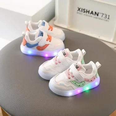 Tenis Children Led Shoe Boys Girls Lighted Sneakers Glowing Shoe for Kids Soft Soled Breathable Casual Infant Toddler Baby Shoes 2