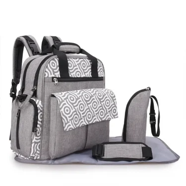New shoulder carrying bag Diagonal cross multifunctional mommy bag Large capacity travel package Hanging baby stroller luggage 1