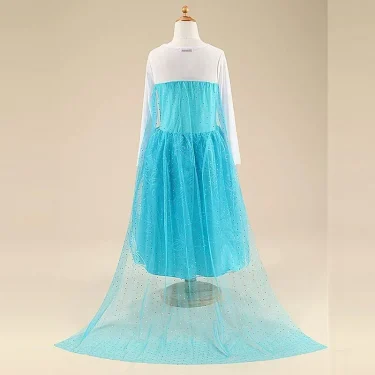 Snow Queen Elsa Girl Costumes Kids Birthday Carnival Party Prom Gown for 3-10 Years Children Robe-Playing Princess Dresses 5