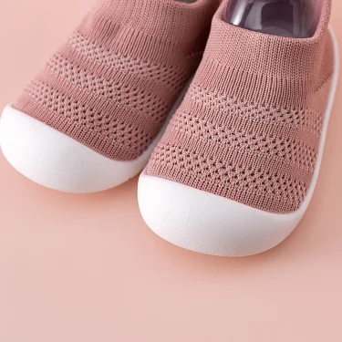 Summer Mesh Breathable Simple Baby First Walker Toddler Shoes Soft Bottom Lightweight Kids Girls Boys Slip-On Casual Sneakers 6